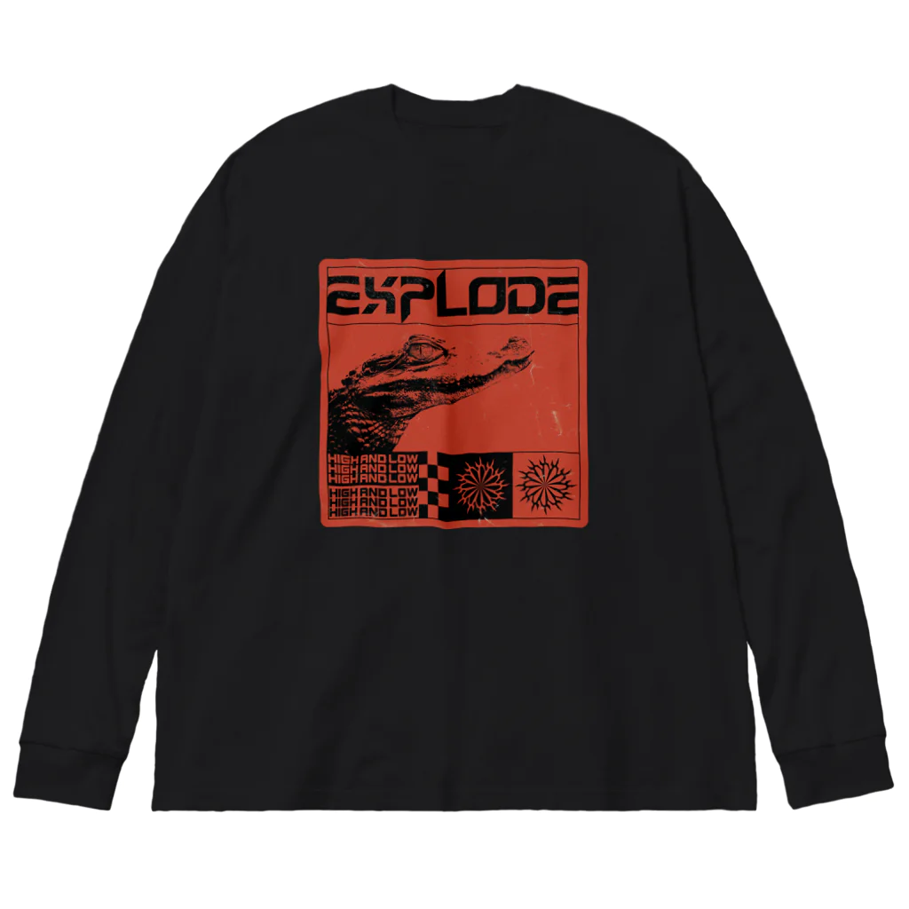 YuukingStoreのEXPLODE Big Long Sleeve T-Shirt