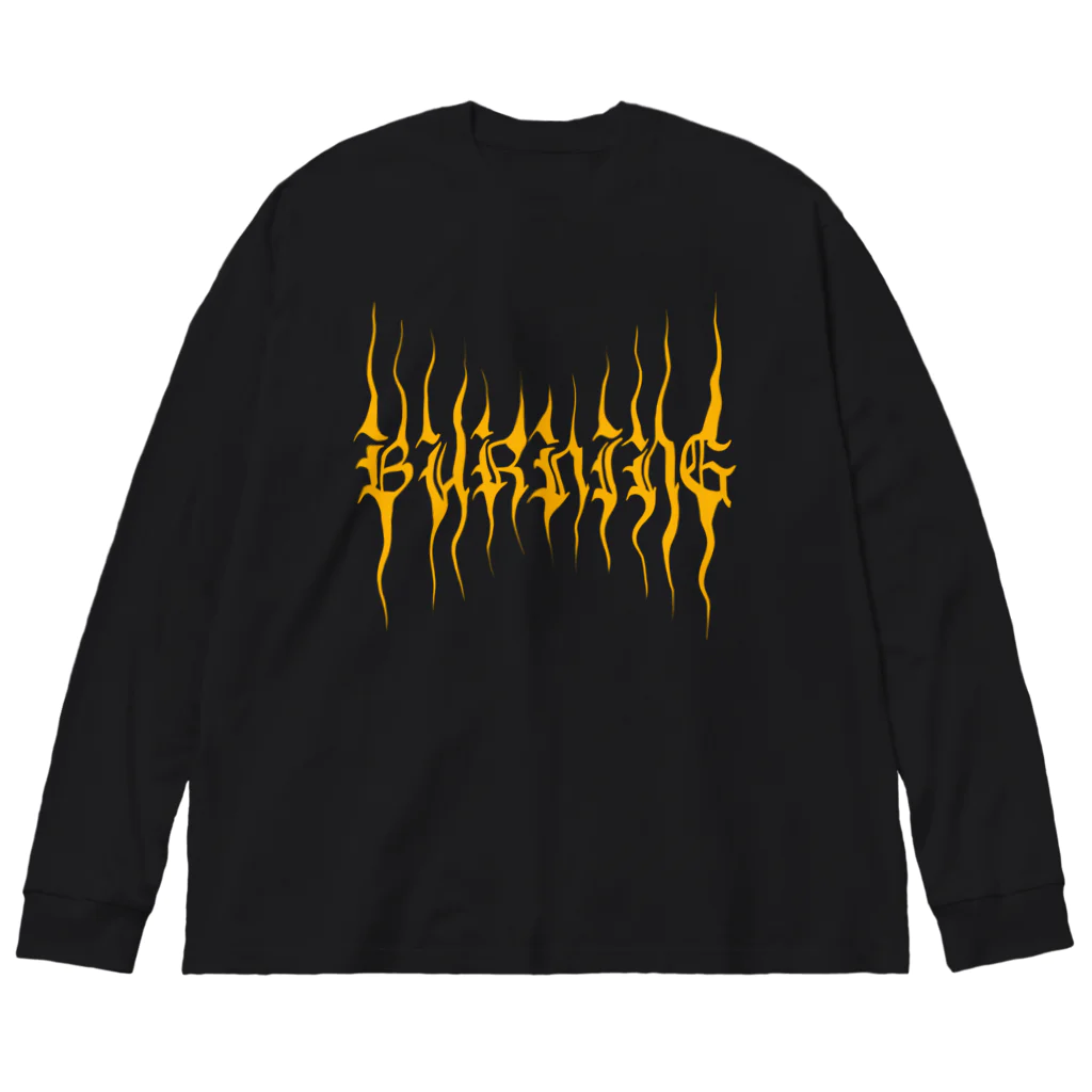 YuukingStoreのBURNING Big Long Sleeve T-Shirt