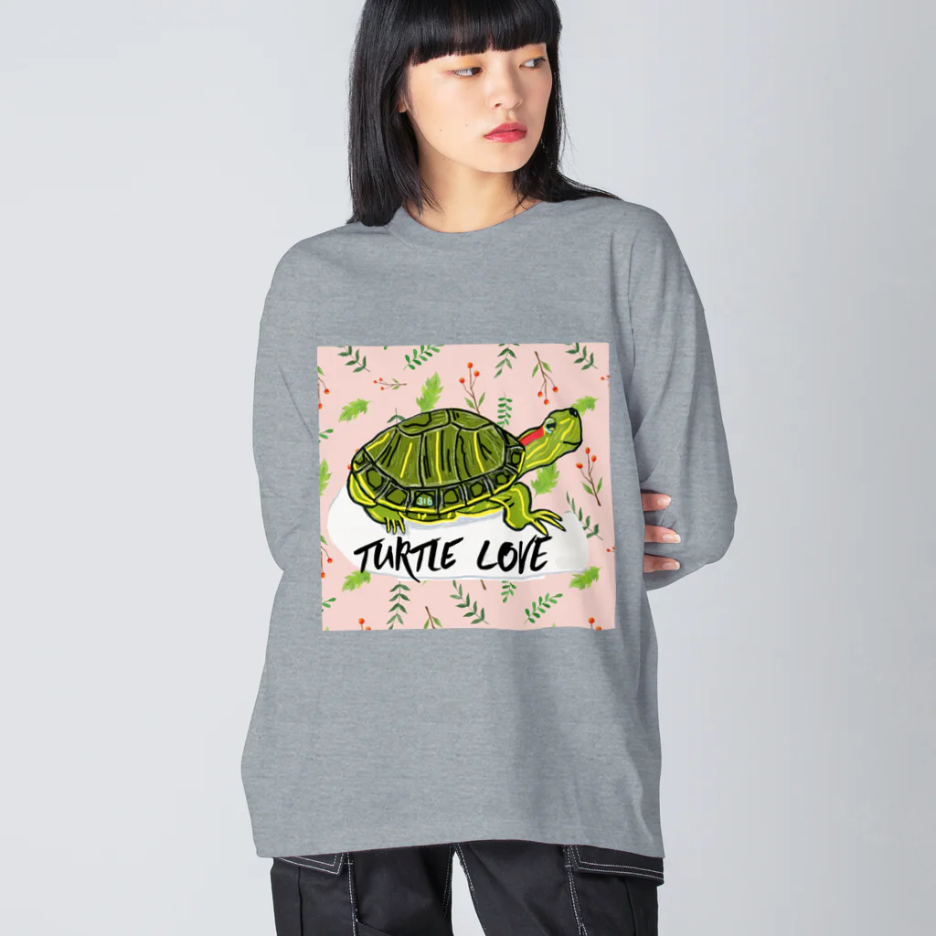 316(MIHIRO)のアカミミちゃん① カラフル Big Long Sleeve T-Shirt