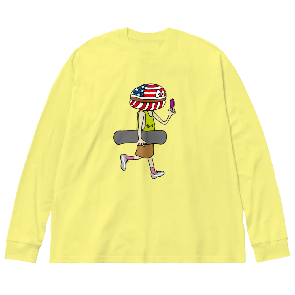 バンズオリジナルの<BUN'S ORIGINAL>バンズ君 Big Long Sleeve T-Shirt