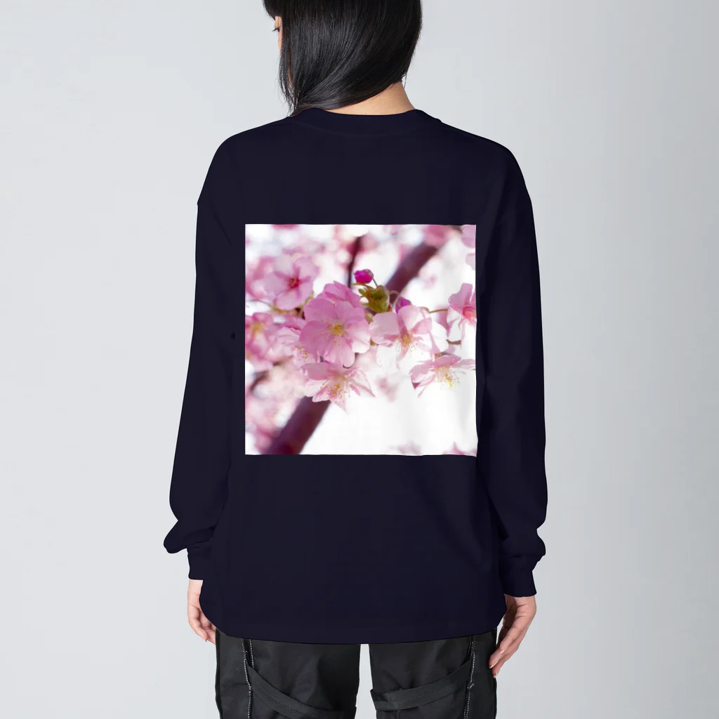Broken Angelの桜の花とピンクの麻 Big Long Sleeve T-Shirt