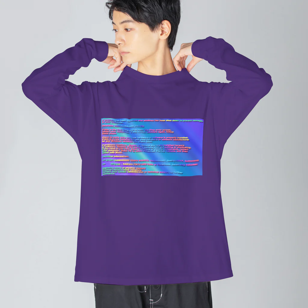 Ａ’ｚｗｏｒｋＳのこれならコワくなさそう。。。に見える　レインボースクリーン ビッグシルエットロングスリーブTシャツ