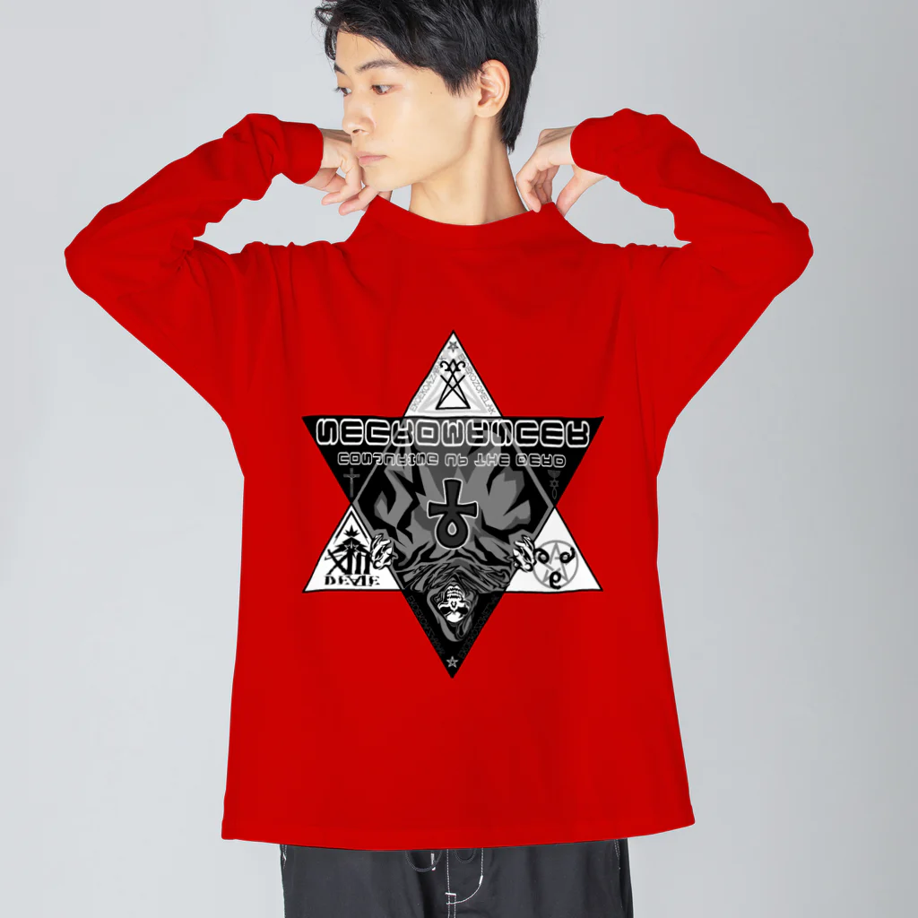 Ａ’ｚｗｏｒｋＳの六芒星ネクロマンサー ブラックアンクリバース Big Long Sleeve T-Shirt