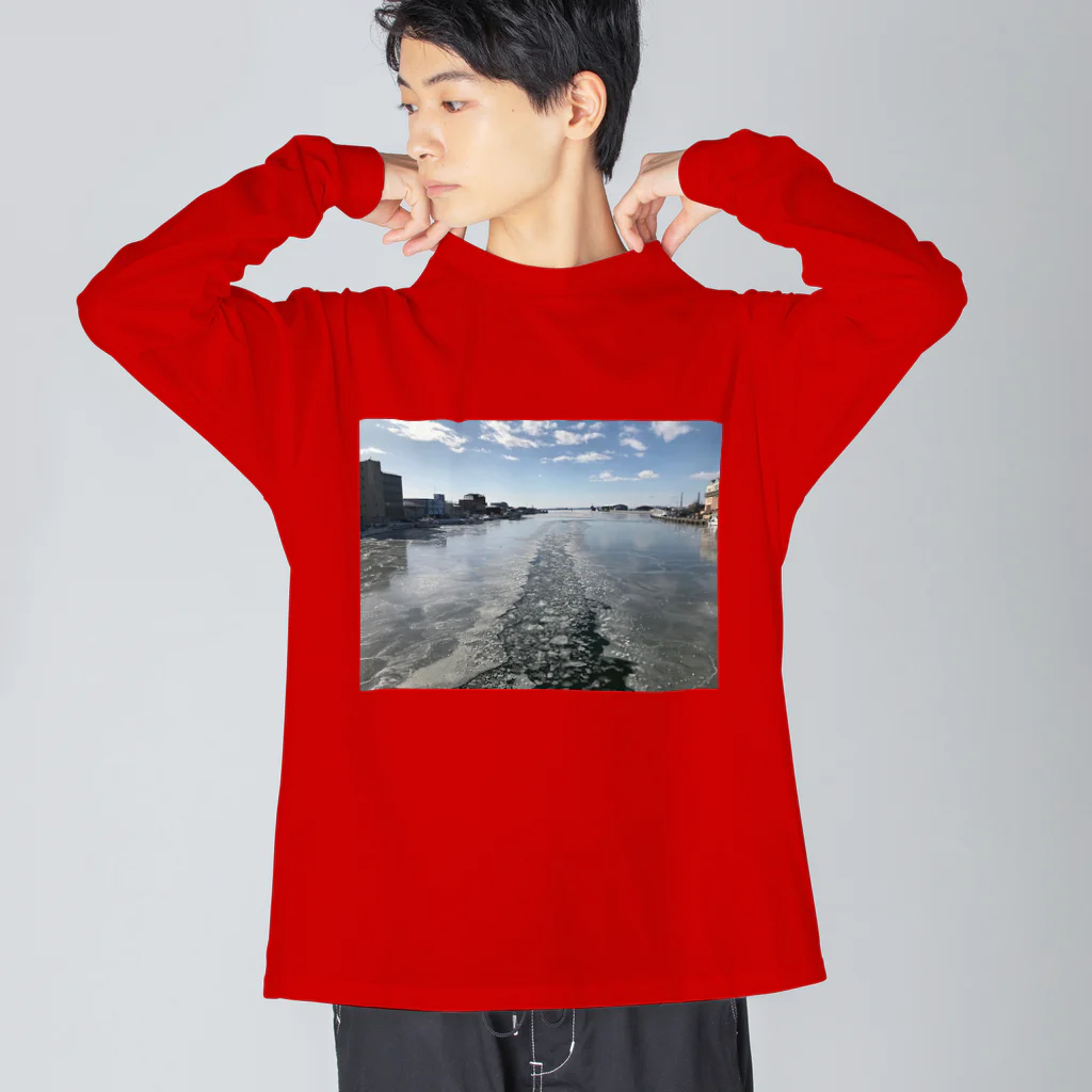 空屋　sorayakusakaの201902111352001　漁船の足跡 Big Long Sleeve T-Shirt