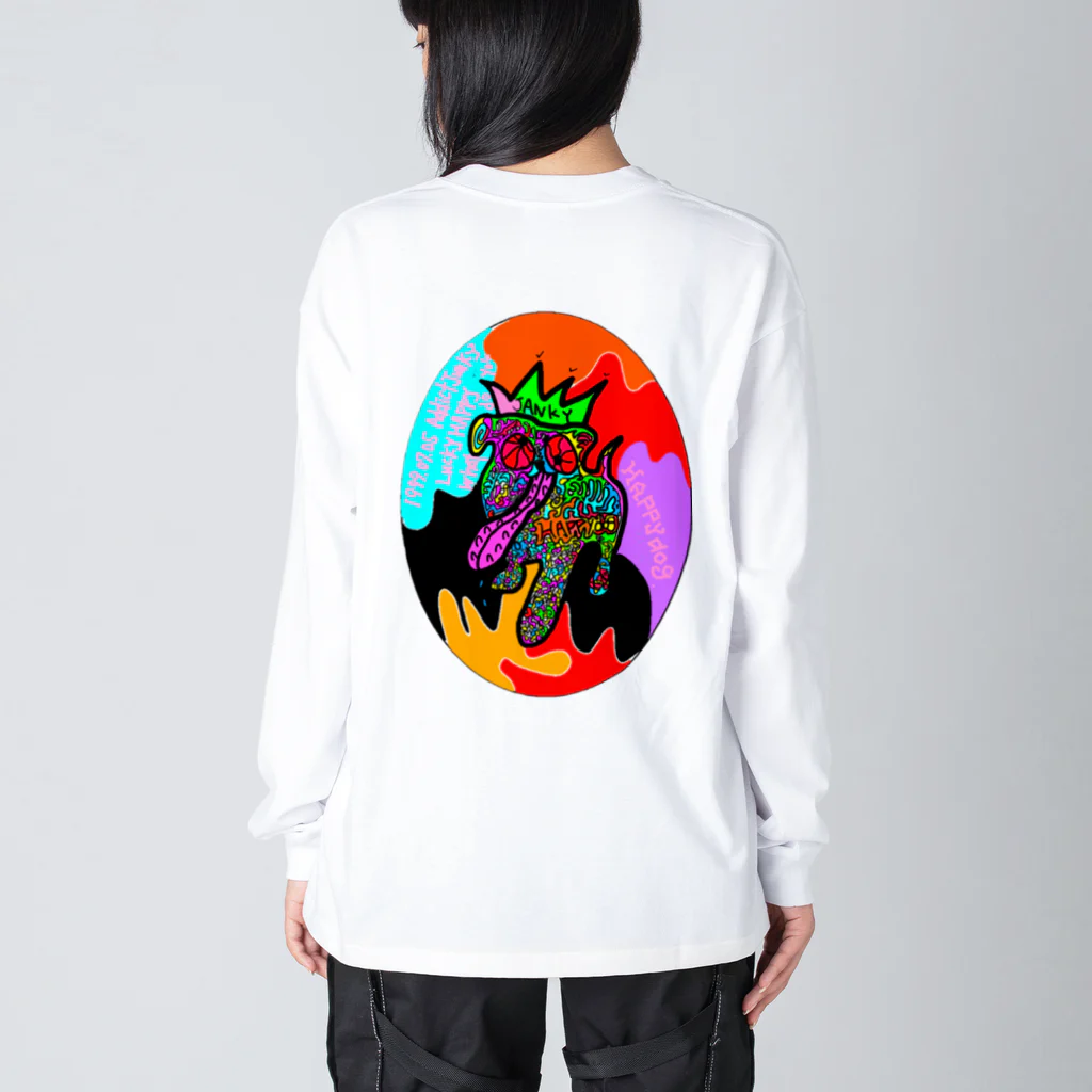 Happydogの中毒犬 Big Long Sleeve T-Shirt