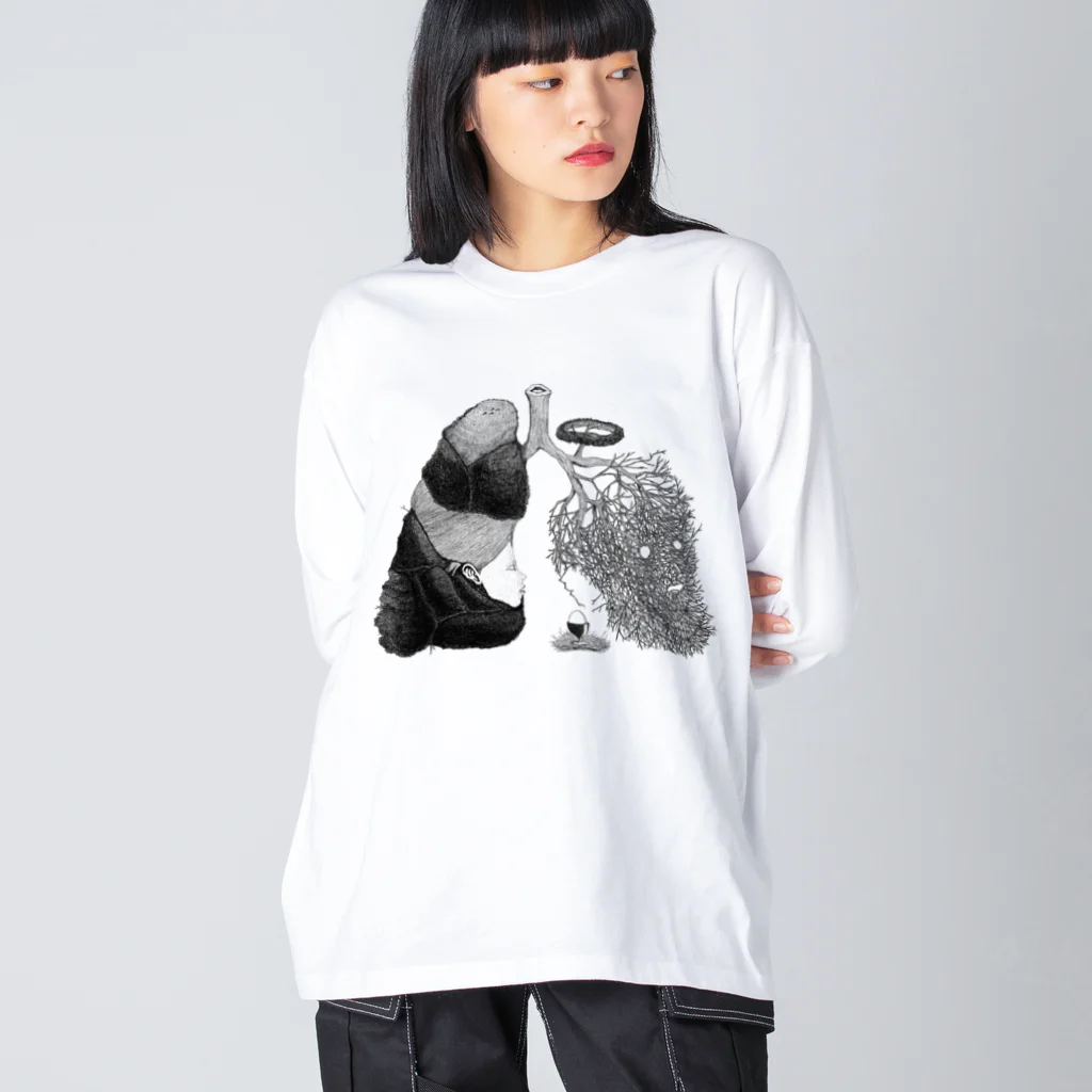 菩化鳥/ヴォケドリの「呼吸と巣」 Big Long Sleeve T-Shirt