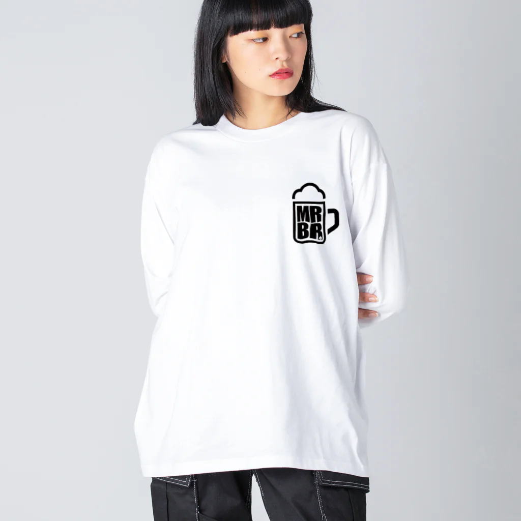 スペィドのおみせsuzuri支店のビアモット！ (white body) ビッグシルエットロングスリーブTシャツ