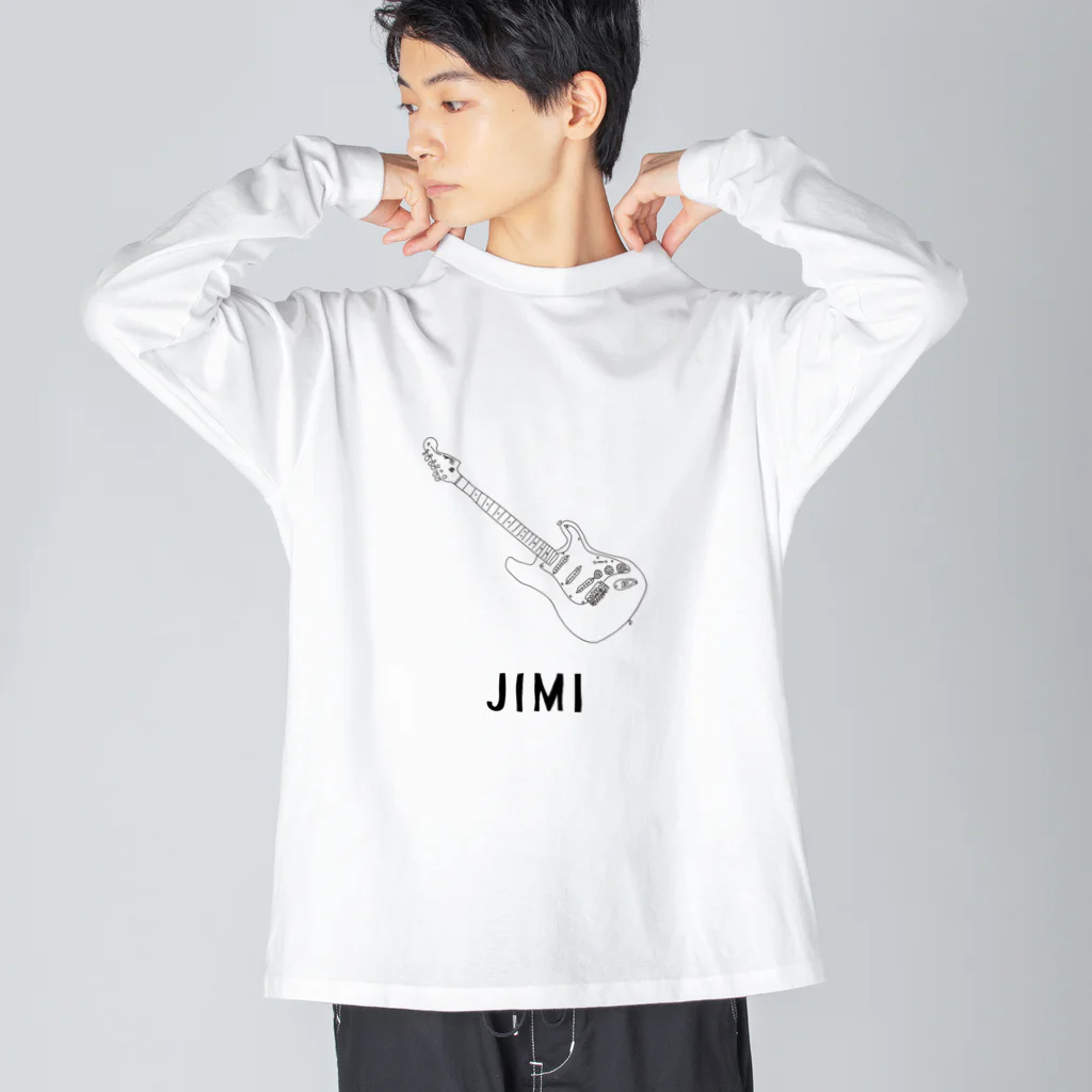 Handwritten GuitarsのJIMI -black line- Big Long Sleeve T-Shirt