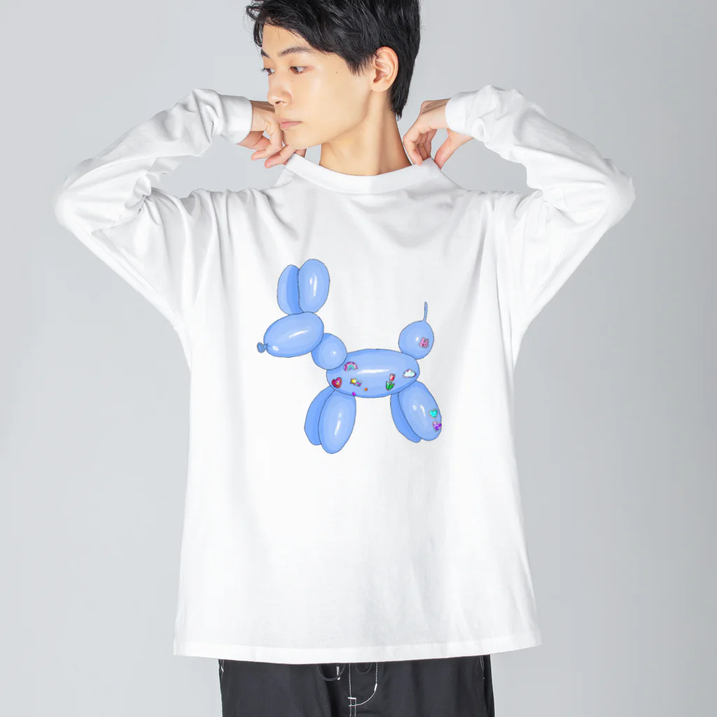 うさちゃん天使の犬 Big Long Sleeve T-Shirt