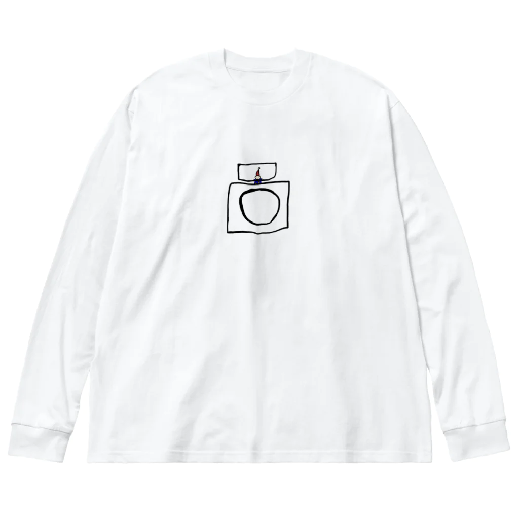 よせよせ丸の人間の布団で寝る小人くん Big Long Sleeve T-Shirt