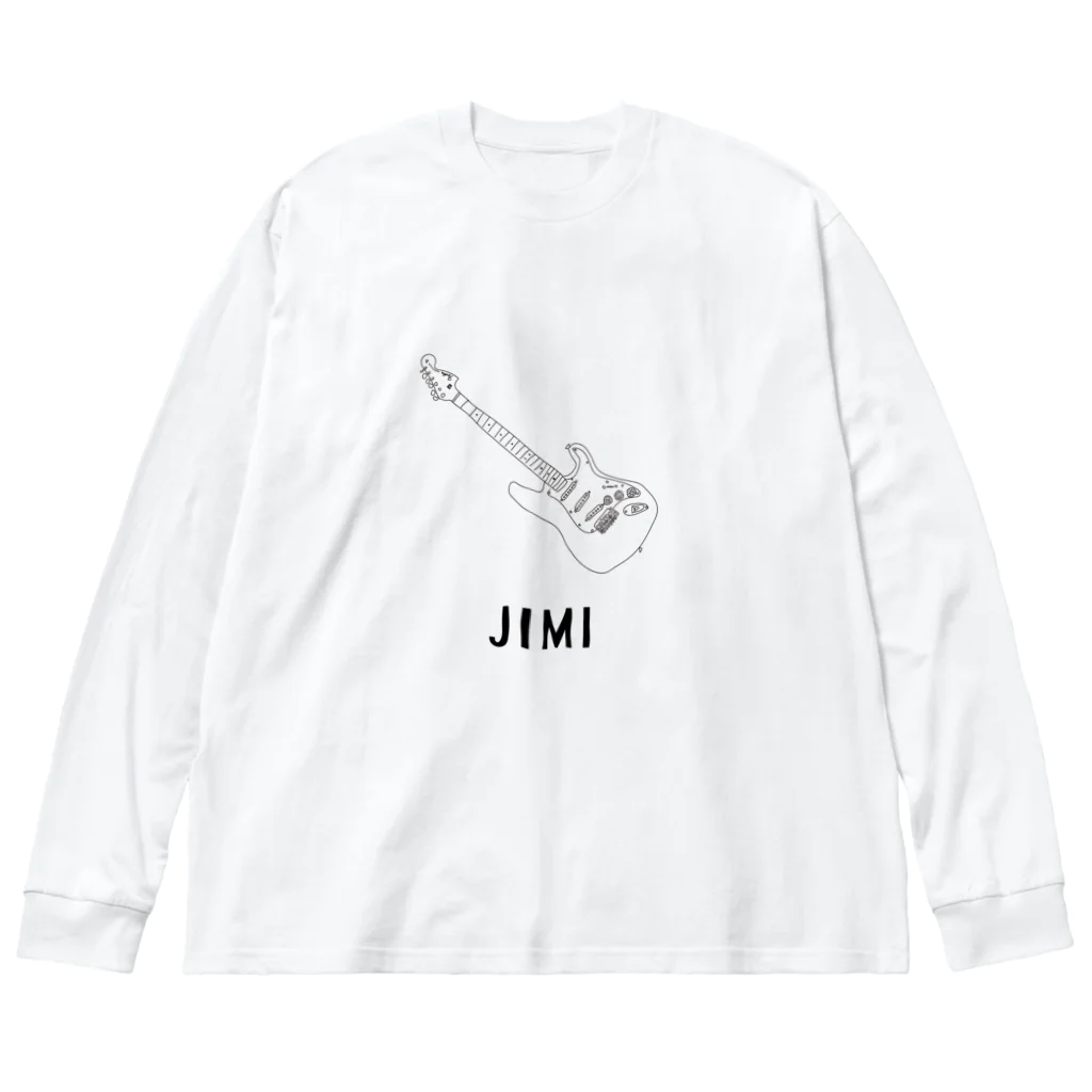 Handwritten GuitarsのJIMI -black line- Big Long Sleeve T-Shirt