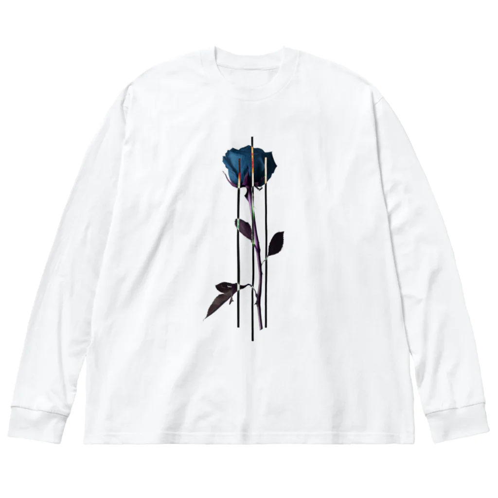 penoitrodのBlue rose ビッグシルエットロングスリーブTシャツ