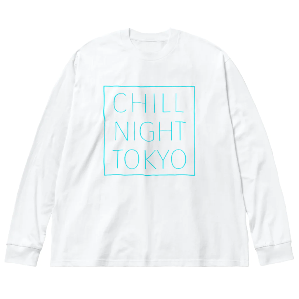 Chill Night Tokyo ClothingのCNT square  logo / Tiffany  blue ビッグシルエットロングスリーブTシャツ