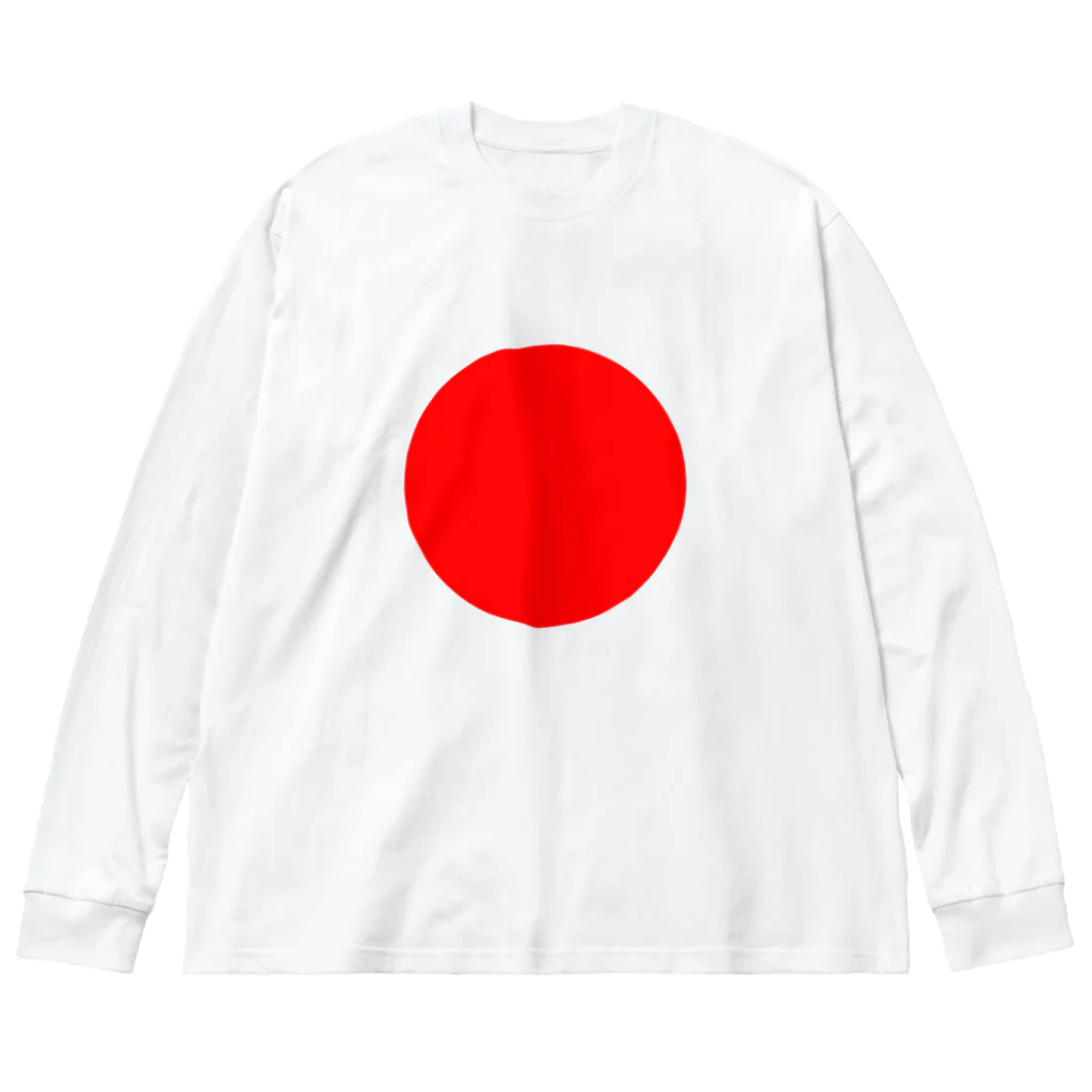 へんてこねこ雑貨の日の丸ロンTee 루즈핏 롱 슬리브 티셔츠