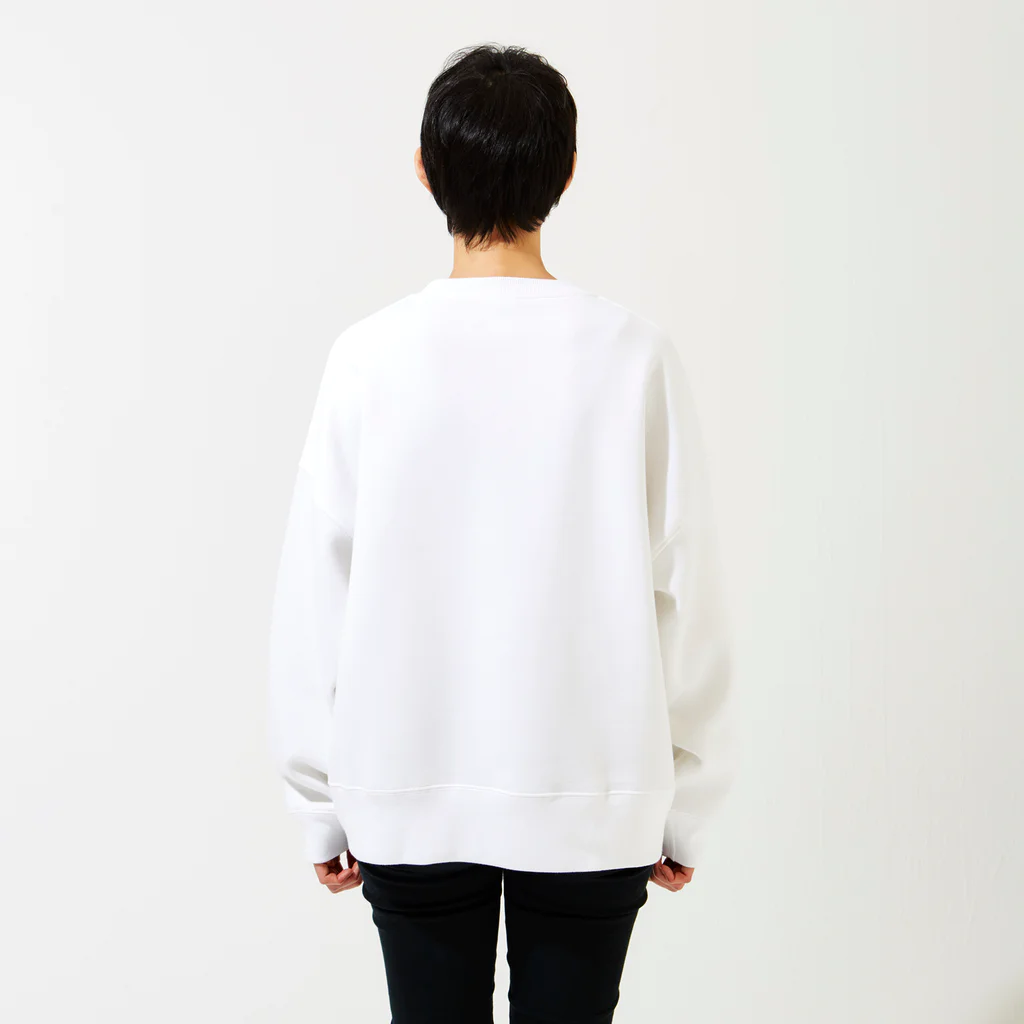 エビの見たらグイ Big Crew Neck Sweatshirt :model wear (back)