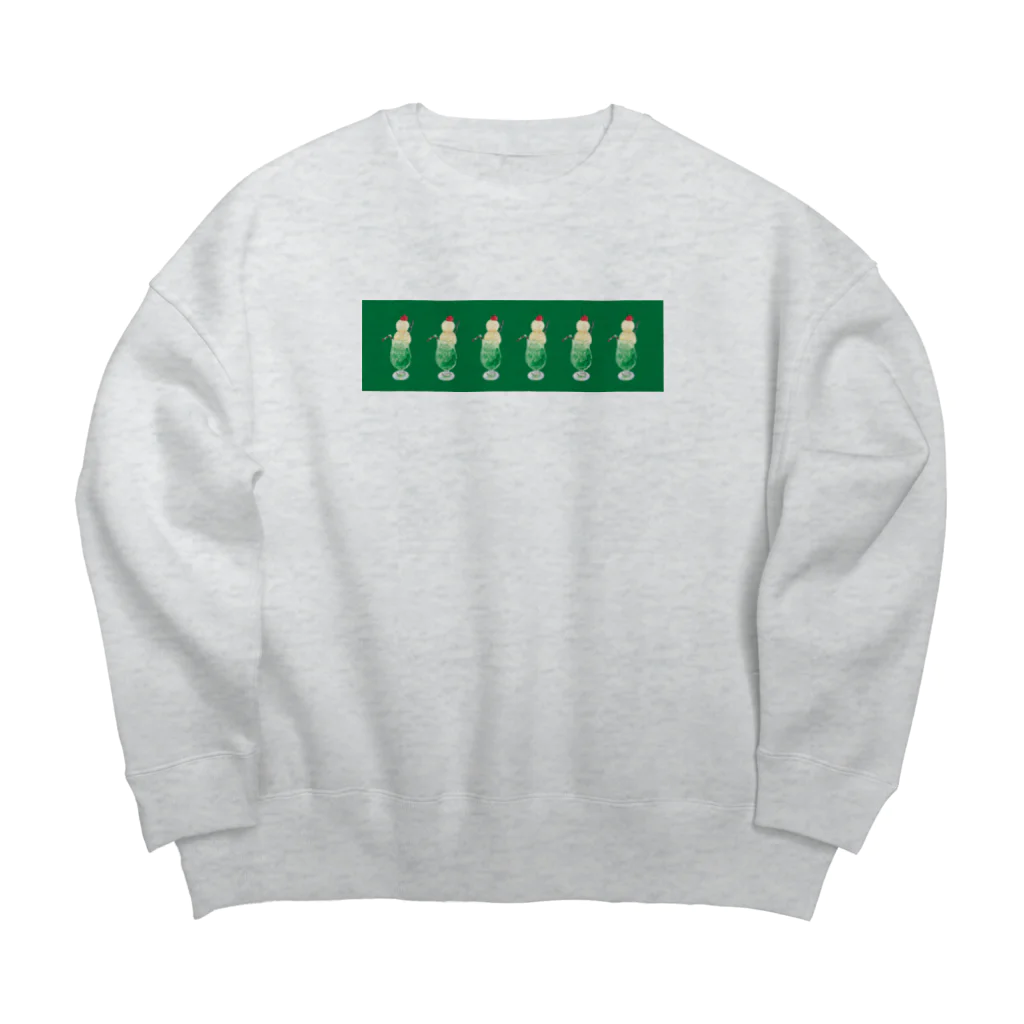 トマトンのトマトが好きな人のクリームソーダ Big Crew Neck Sweatshirt