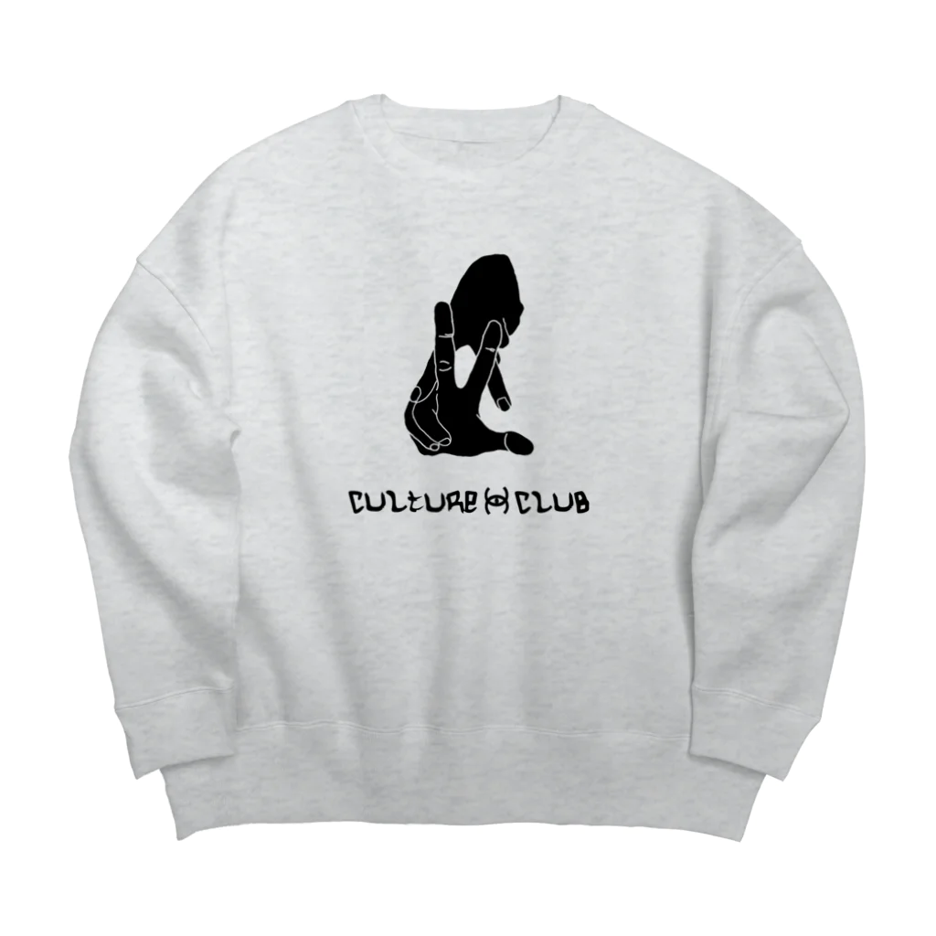 Culture Clubの[ Culture Club ] Handsign OverSized SWEATSHIRT② Big Crew Neck Sweatshirt