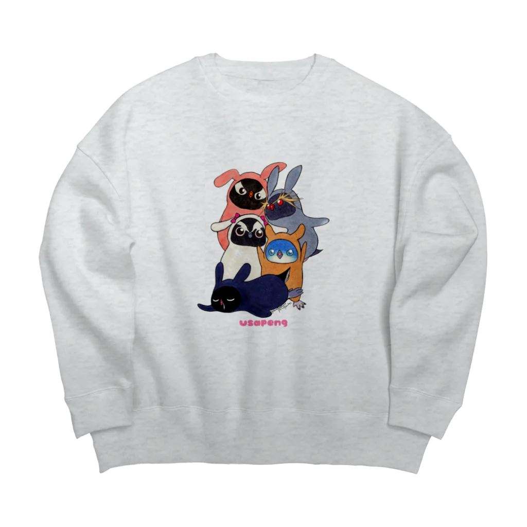 ヤママユ(ヤママユ・ペンギイナ)のうさぺん。 Big Crew Neck Sweatshirt