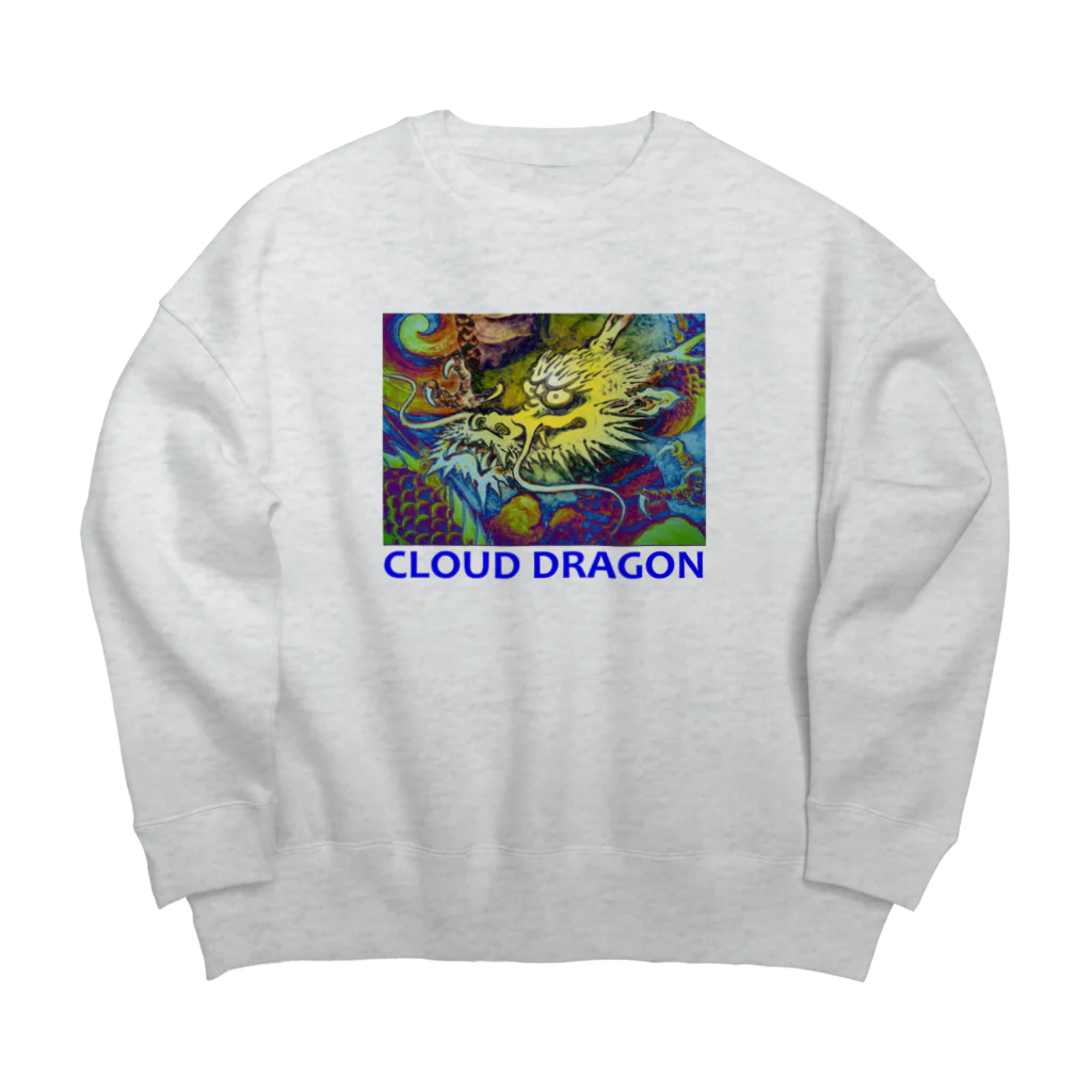 アインシュタインキャットの雲龍 Big Crew Neck Sweatshirt