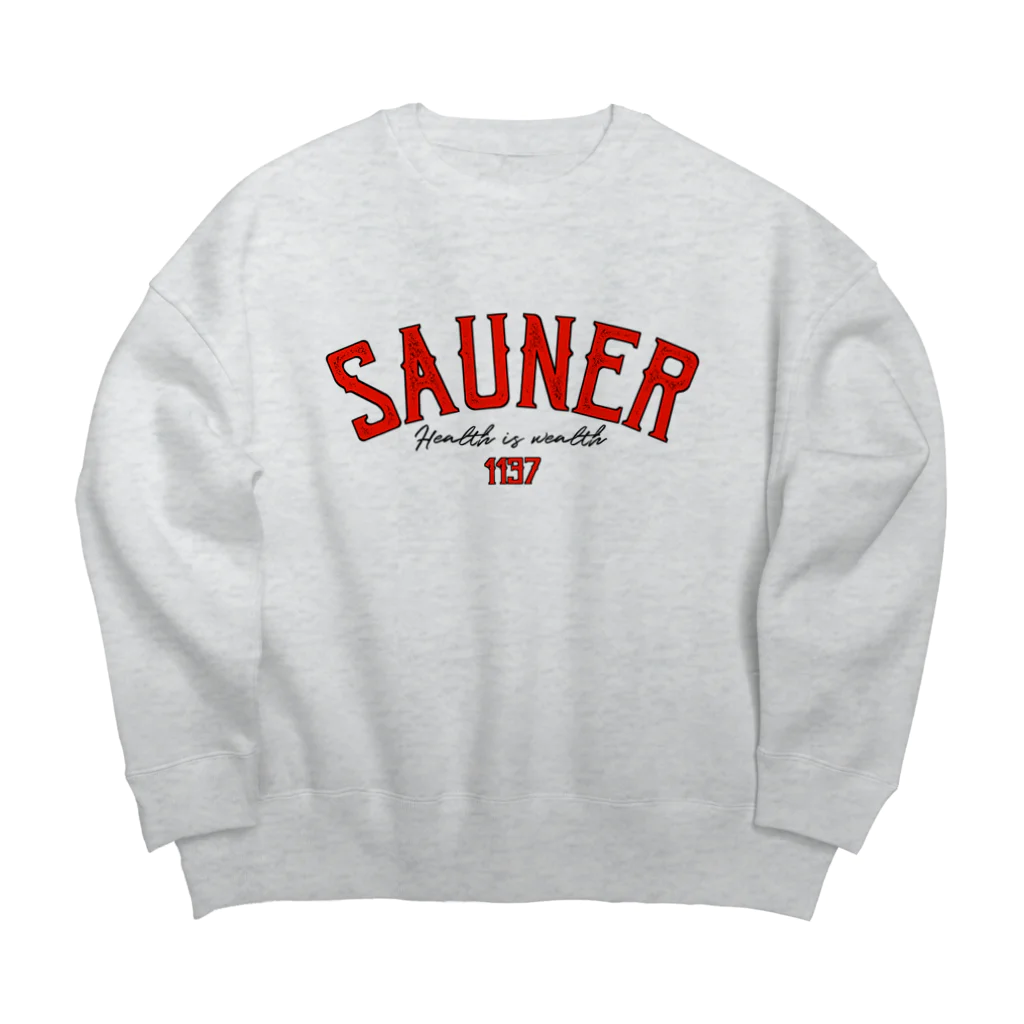 Super Sauna StyleのSAUNER1137 Red 루즈핏 맨투맨