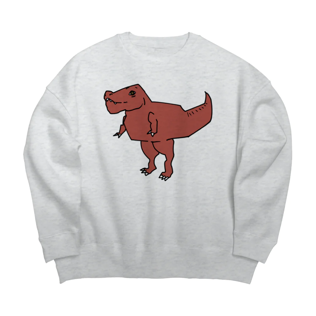 謎モノ店のどこかおかしい恐竜 Big Crew Neck Sweatshirt