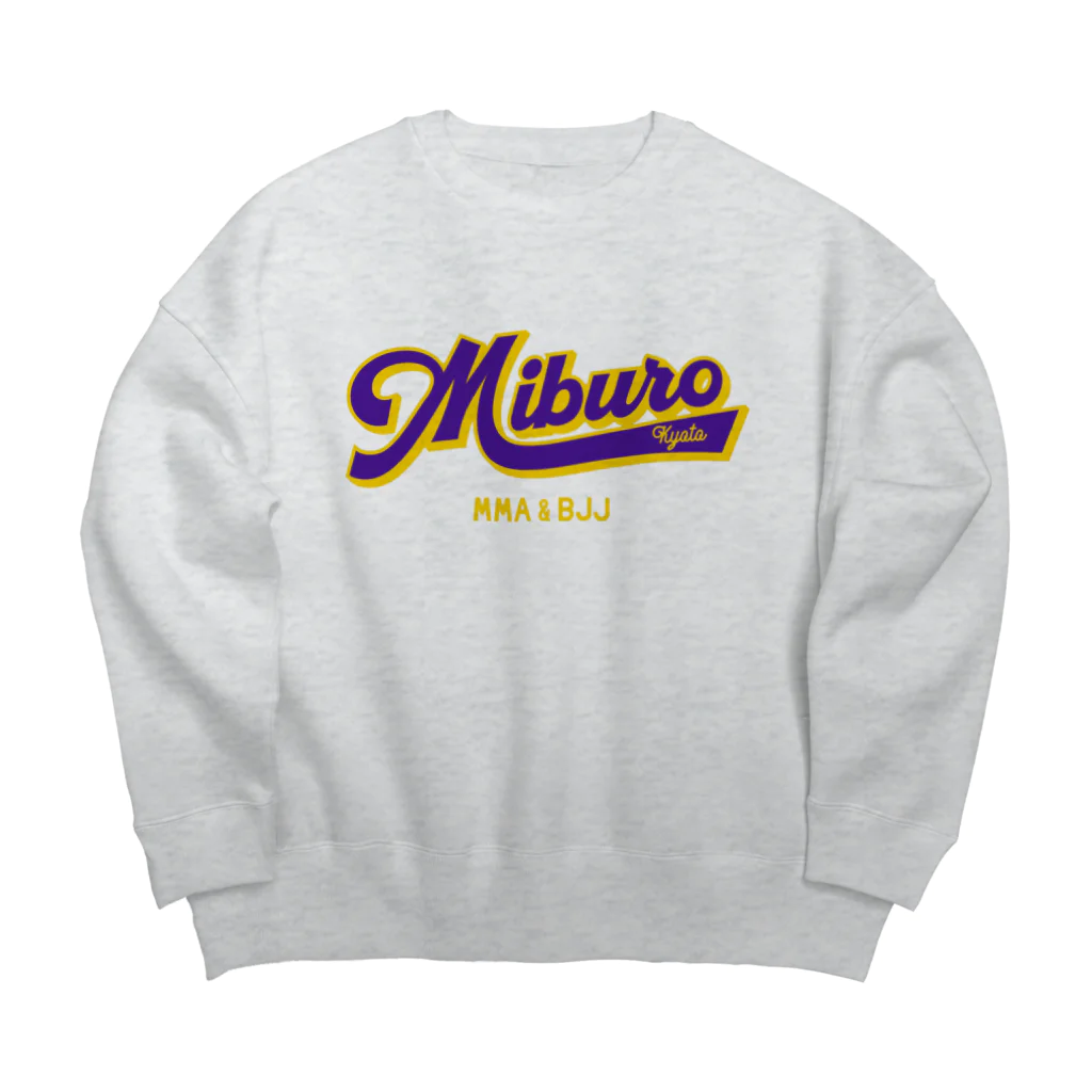 No.326のベースボールロゴ　紫 Big Crew Neck Sweatshirt