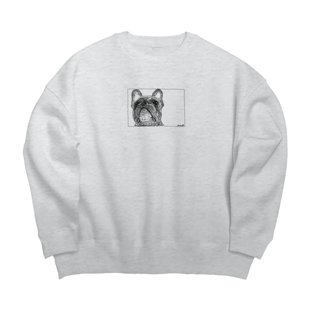 noe_to_meg (ノエとめぐ)の今日のムニュ【モノクロ】 Big Crew Neck Sweatshirt