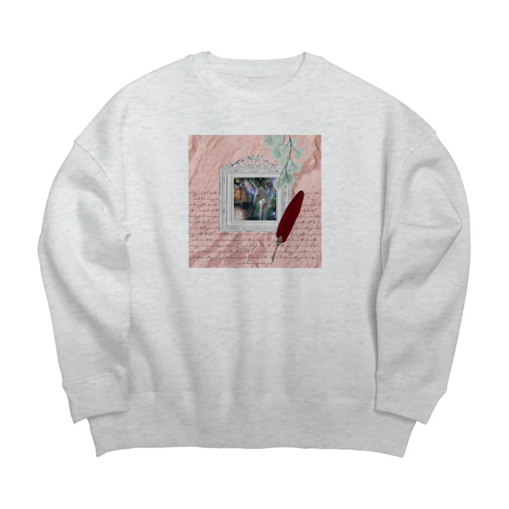 OWAYON ∞ （オワヨン　インフィニティ）の【引退馬支援企画】TUKGA KIREI DESUNE ウォールTYPE Big Crew Neck Sweatshirt