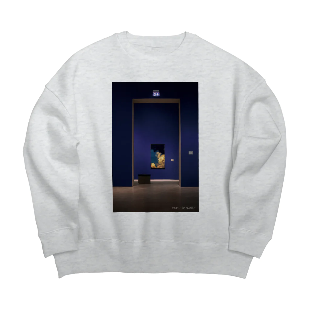 many to qualityのart gallery Big Crew Neck Sweatshirt