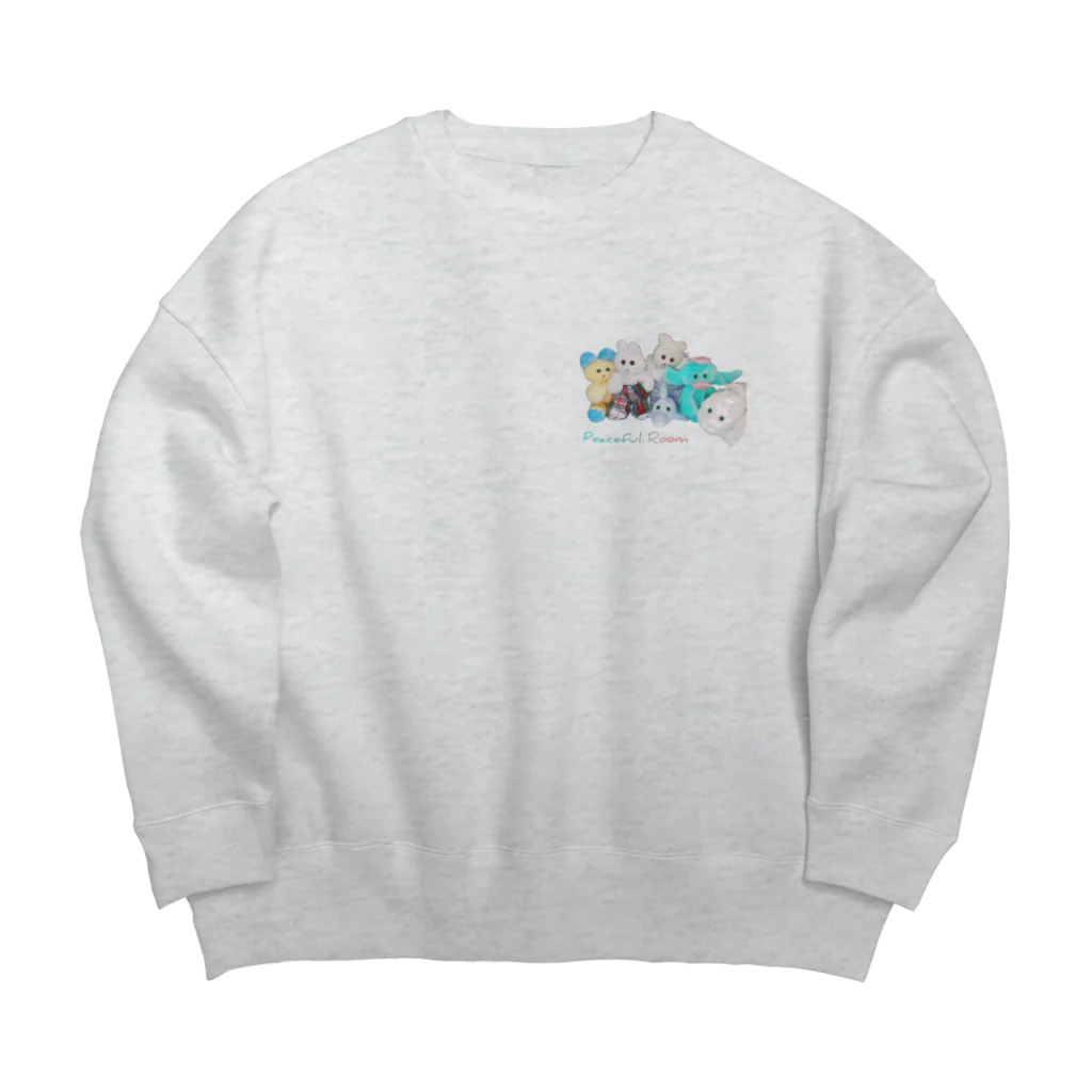 くまきちショップやさんのPeaceful Room Big Crew Neck Sweatshirt