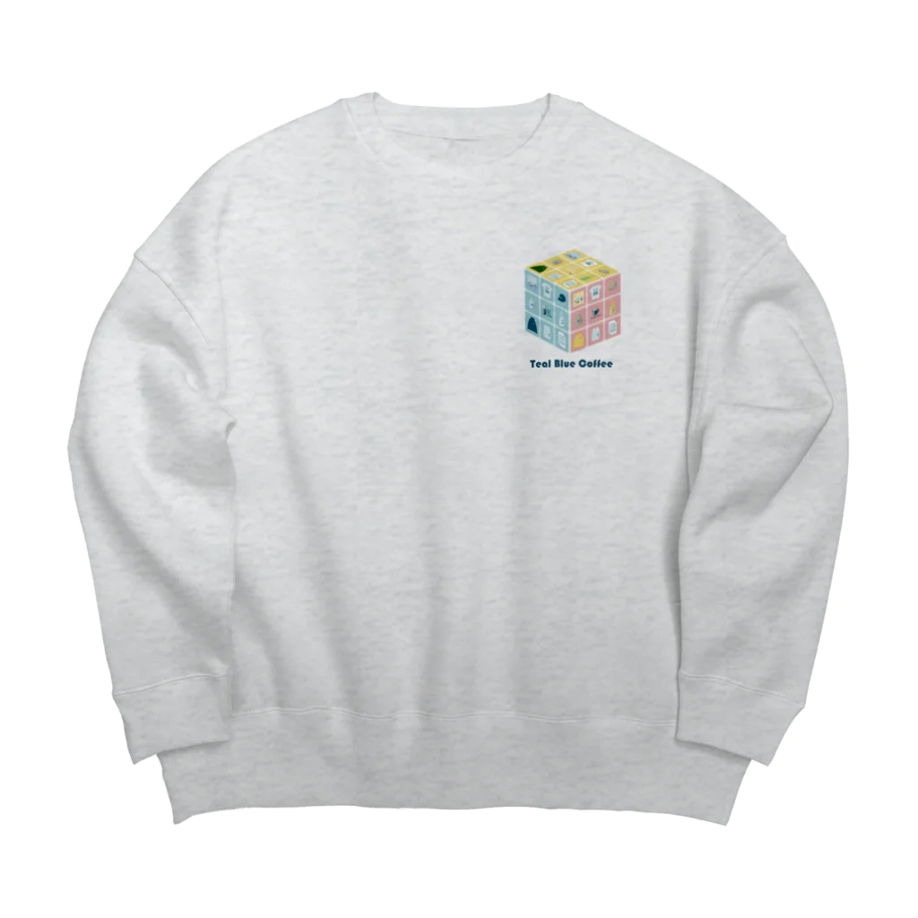 Teal Blue CoffeeのTealBlueItems _Cube COMPLETE Ver. Big Crew Neck Sweatshirt