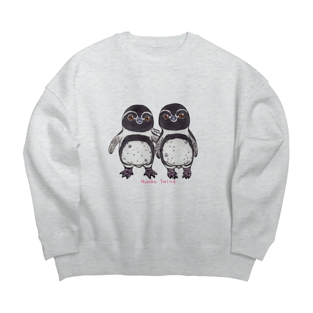 ヤママユ(ヤママユ・ペンギイナ)のふたごのフンボルトペンギン Big Crew Neck Sweatshirt