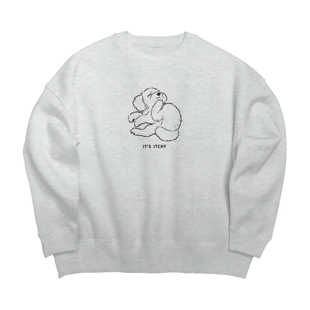 YamamoriMeidoのあごかゆトイプードル Big Crew Neck Sweatshirt