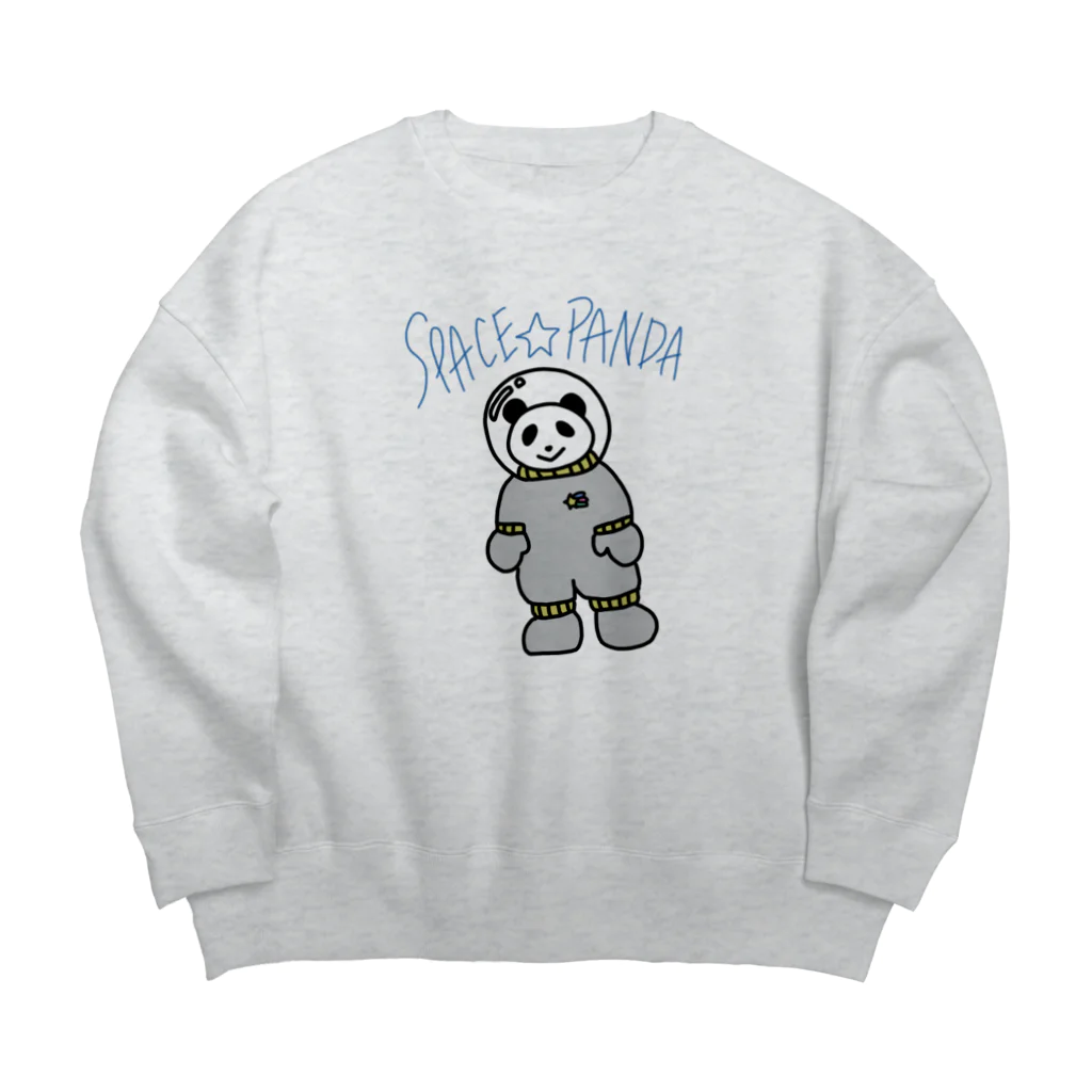 ★Panda Cafe★のスペースパンダ★宇宙パンダ SPACE PANDA CAFE Big Crew Neck Sweatshirt