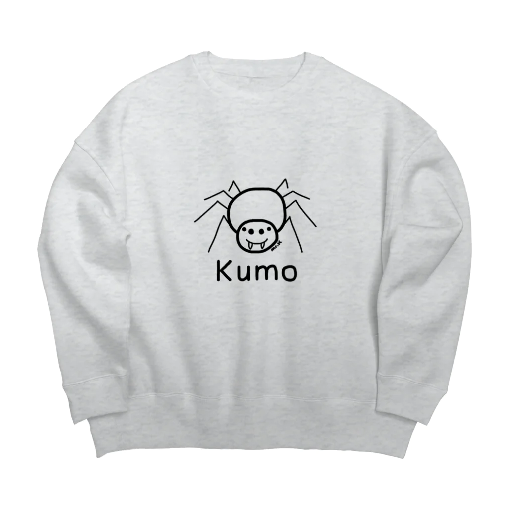 MrKShirtsのKumo (クモ) 黒デザイン Big Crew Neck Sweatshirt