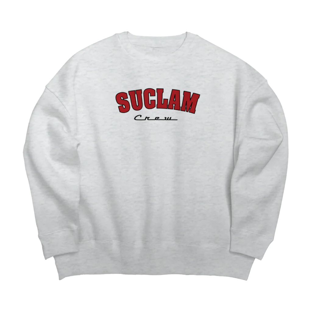 SUCLAMのCREW SWEAT-red- ビッグシルエットスウェット