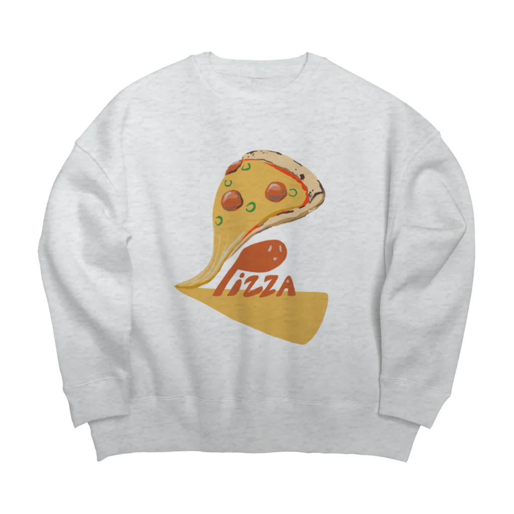 木ノ下商店のPizzaが食べたいよ Big Crew Neck Sweatshirt