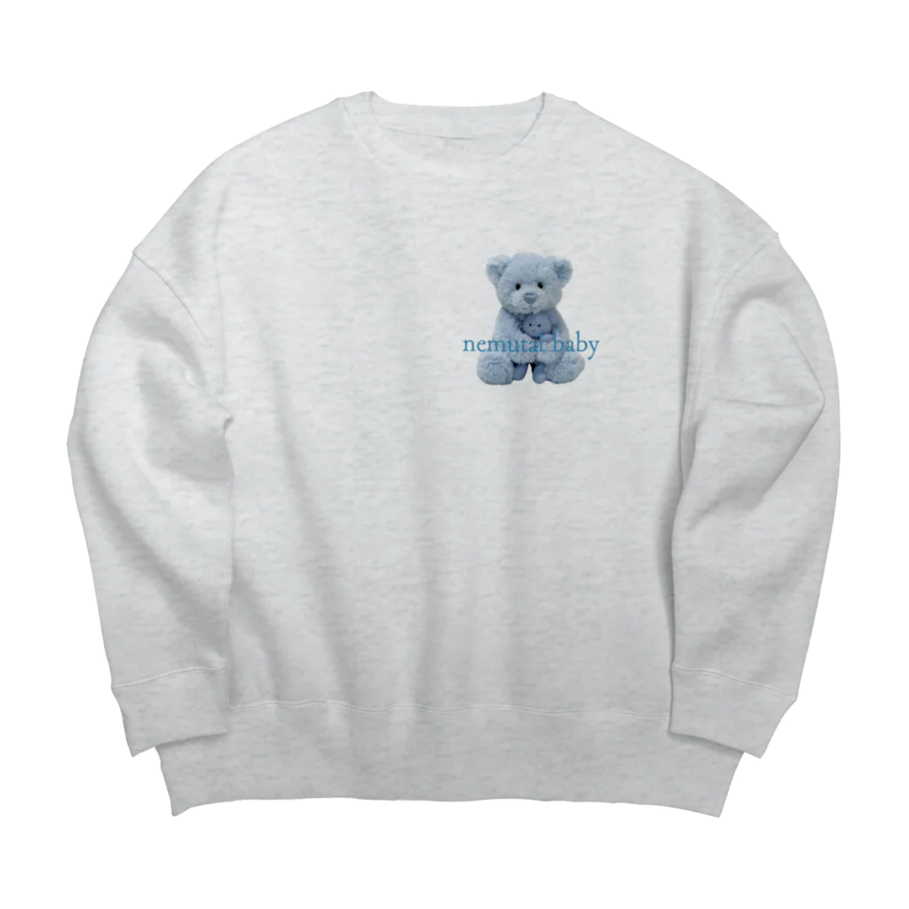 7OのBlue🧸 Big Crew Neck Sweatshirt