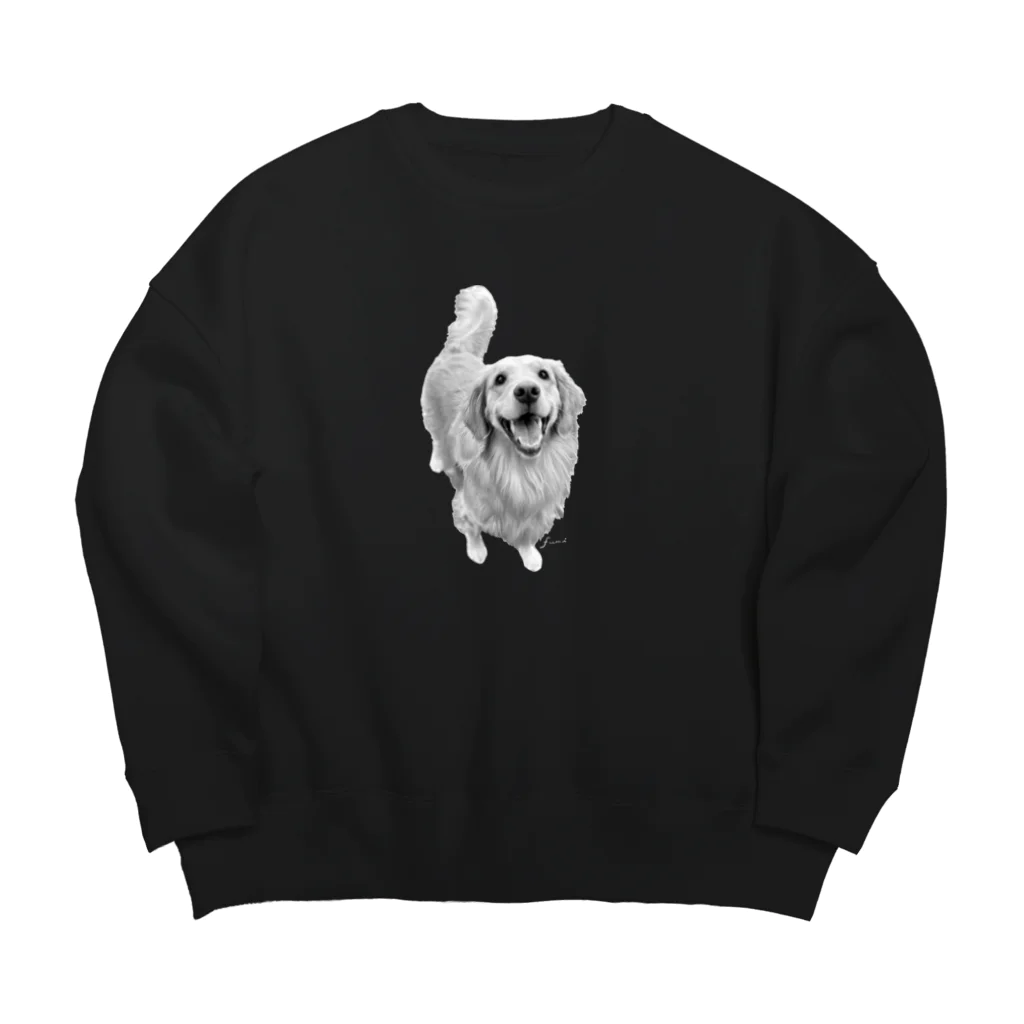 しらたま犬やさんのゴールデンレトリバー Big Crew Neck Sweatshirt