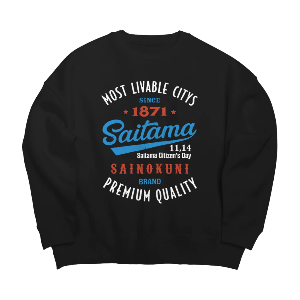 kg_shopのSaitama -Vintage- (濃色Tシャツ専用) Big Crew Neck Sweatshirt