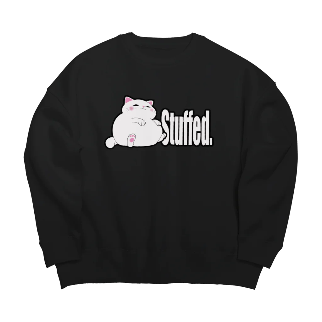 TMJ worksのぐうたら白猫。stuffed. ビッグシルエットスウェット