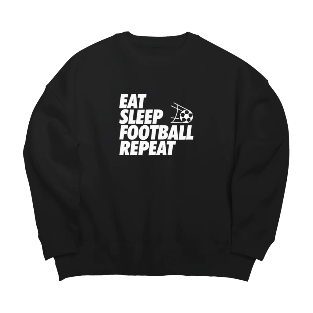 ソルグラフィコ(社員)のEAT SLEEP FOOTBALL REPEAT (ホワイト) Big Crew Neck Sweatshirt