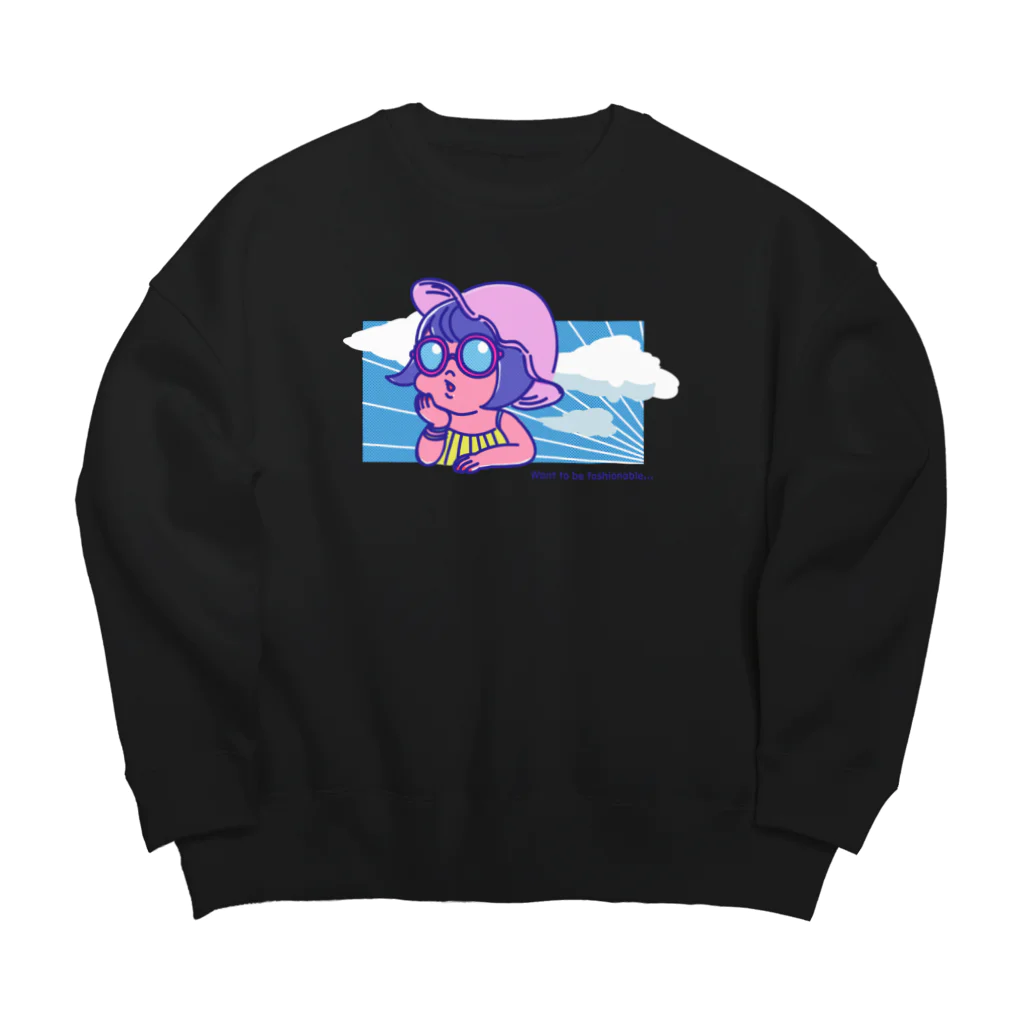 AGOAのお洒落に憧れる女の子 Big Crew Neck Sweatshirt