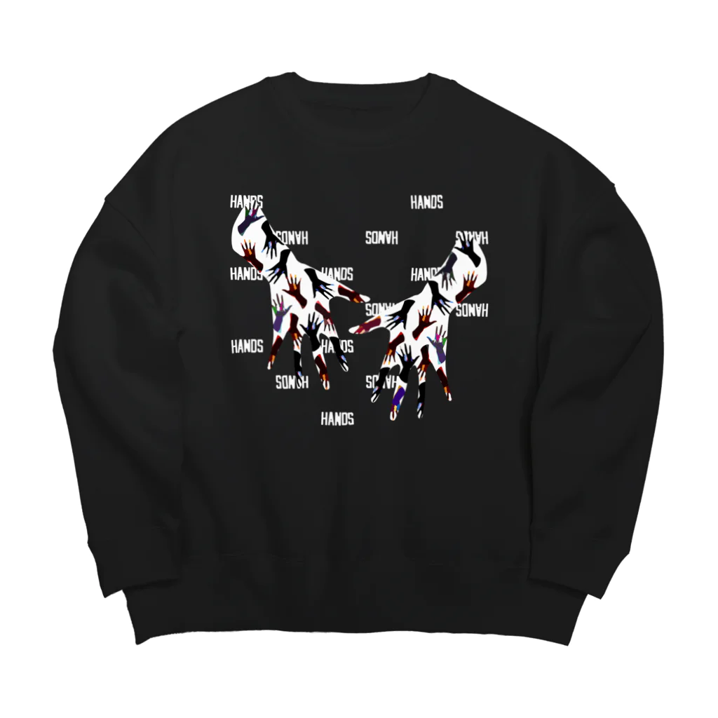 AGOAのHANDS Big Crew Neck Sweatshirt