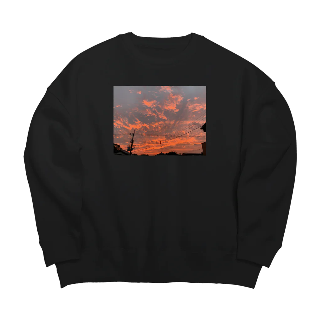 610さんの秋の夕焼け Big Crew Neck Sweatshirt