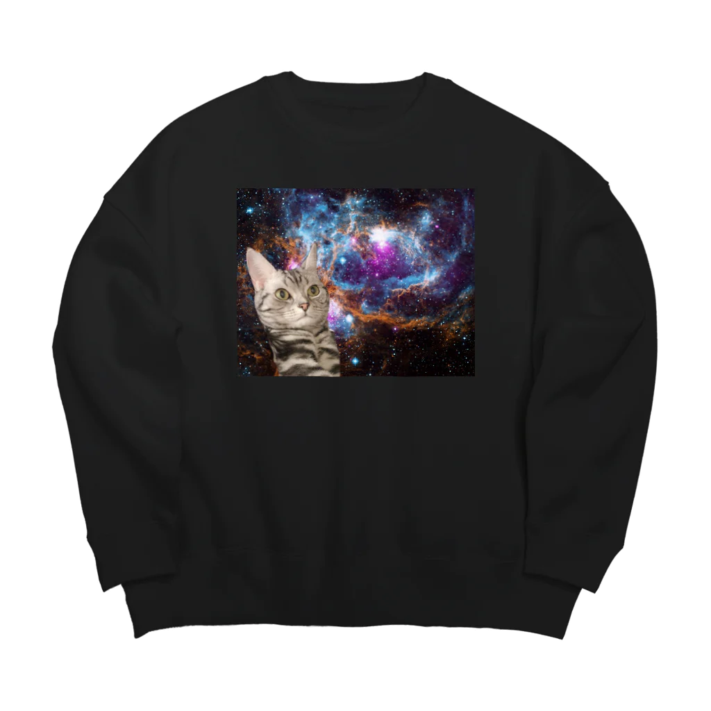 🥐🍞ちょきぷり🍞🥐のうちの宇宙猫 Big Crew Neck Sweatshirt