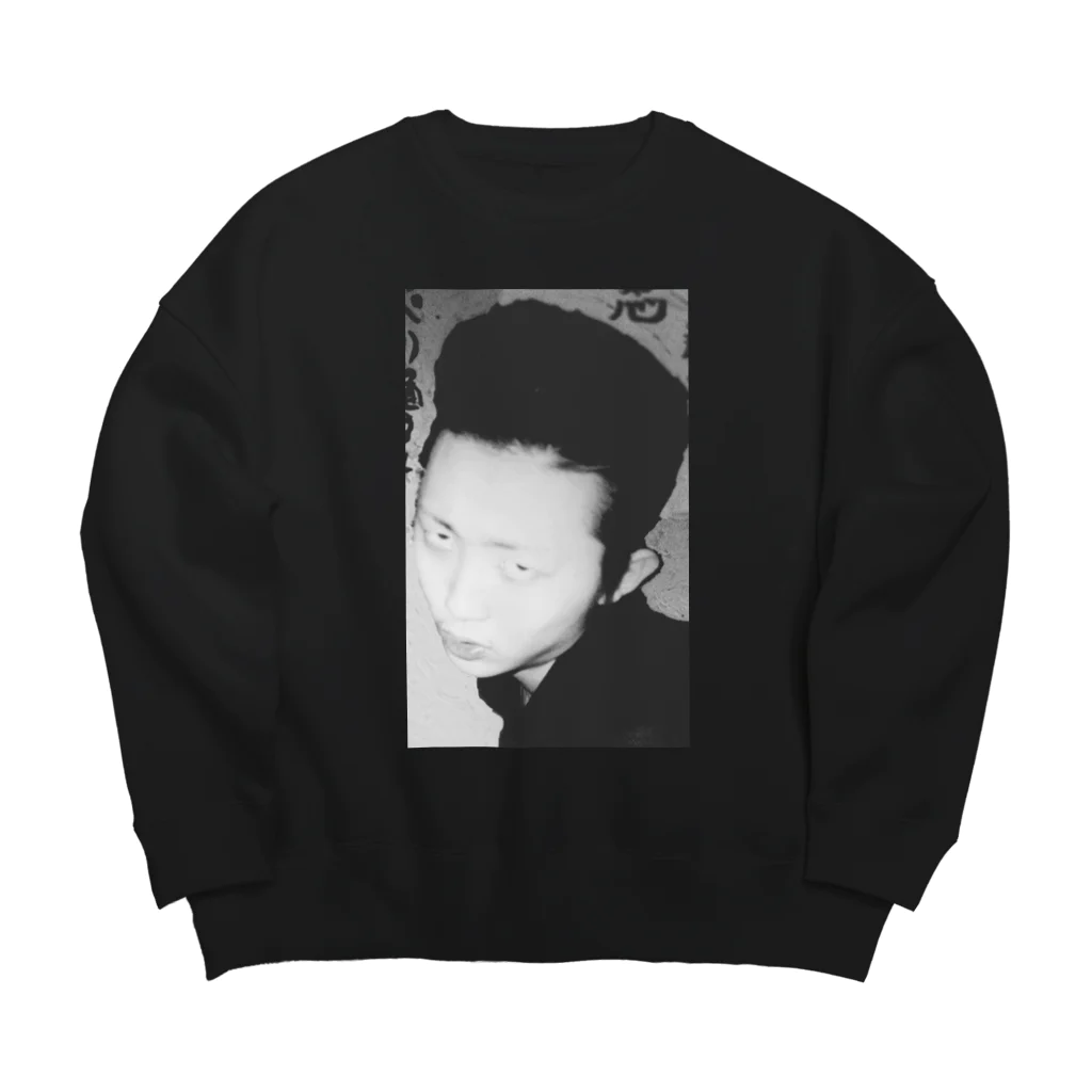 ザアイテム屋DOORSの昭和の不良ガン飛ばしプリント Big Crew Neck Sweatshirt