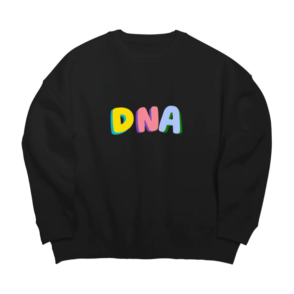 🍎デグーと服と雑貨屋さん🍏の💙💛DNA💚💜  dna 英文字グッズ Big Crew Neck Sweatshirt