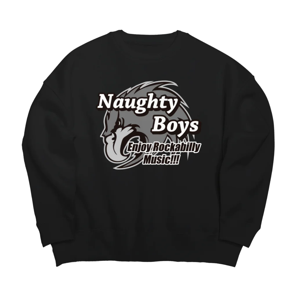 Naughty Boys official storeのNaughty Boys モノクロキャラ Big Crew Neck Sweatshirt