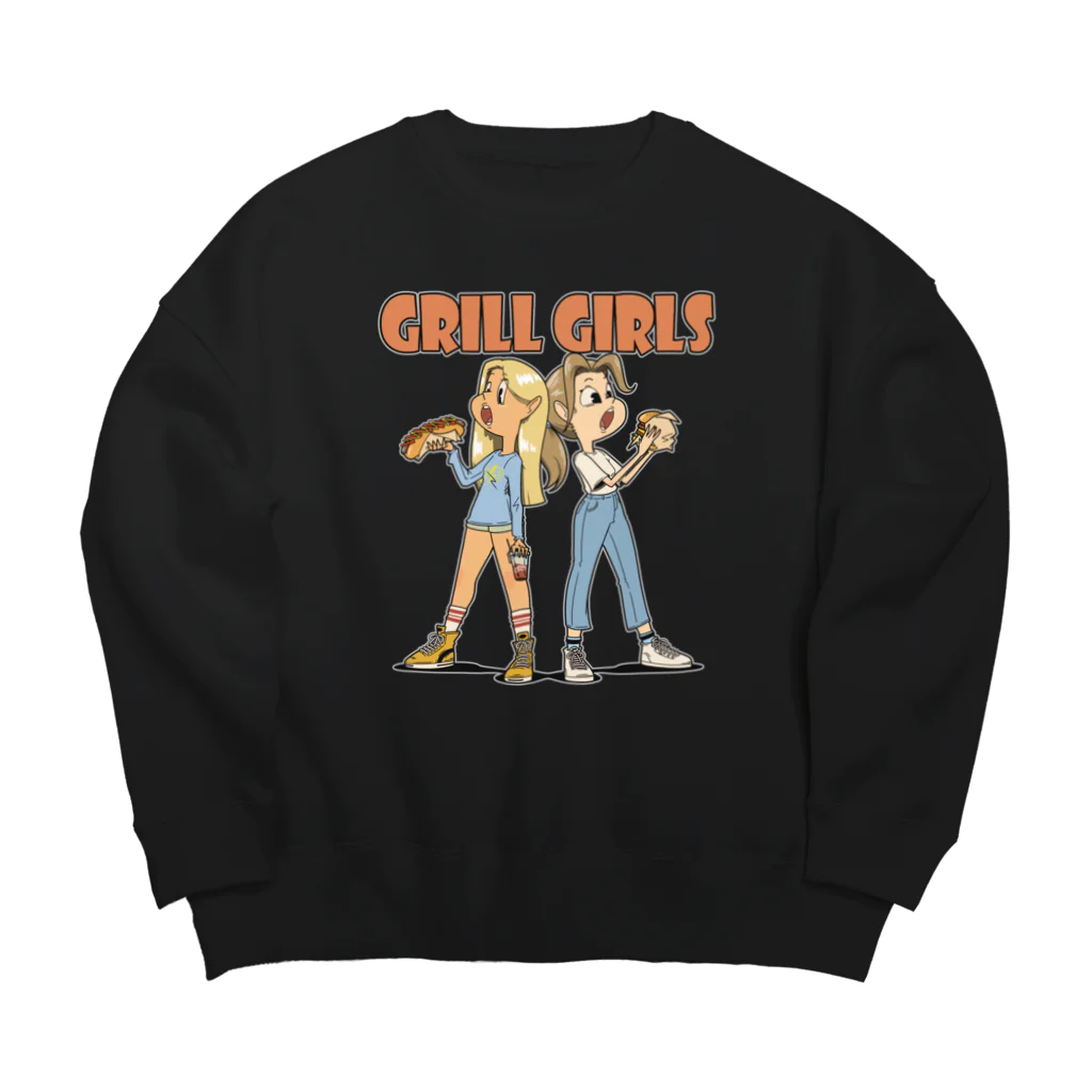 nidan-illustrationの"grill girls" Big Crew Neck Sweatshirt